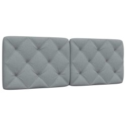 Coussin de tête de lit gris clair 140 cm tissu 617959617959