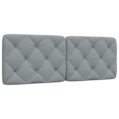 Coussin de tête de lit gris clair 140 cm tissu 617959617959