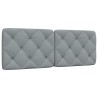 Coussin de tête de lit gris clair 140 cm tissu 617959617959