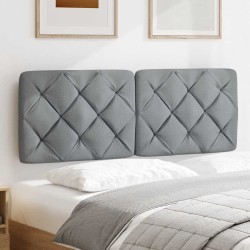 Coussin de tête de lit gris clair 140 cm tissu 617959617959