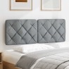 Coussin de tête de lit gris clair 140 cm tissu 617959617959
