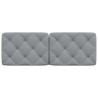 Coussin de tête de lit gris clair 140 cm tissu 617959617959