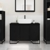 Meuble de Lavabo de Salle de Bain Chêne noir 91 x 35 x 60 cm 617962617962