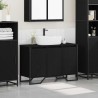 Meuble de Lavabo de Salle de Bain Chêne noir 91 x 35 x 60 cm 617962617962