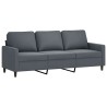 Canapé à 3 places Gris foncé 180 cm Velours 617967617967