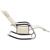 Chaises longues lot de 2 Textilène Crème et gris 617968617968