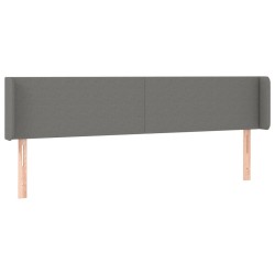 Tête de lit à LED Gris foncé 203x16x78/88 cm Tissu 617969617969