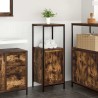 Meuble de salle de bain avec étagères chêne fumé 36x35x95 cm 617971617971