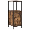 Meuble de salle de bain avec étagères chêne fumé 36x35x95 cm 617971617971