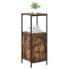 Meuble de salle de bain avec étagères chêne fumé 36x35x95 cm 617971617971