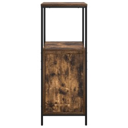 Meuble de salle de bain avec étagères chêne fumé 36x35x95 cm 617971617971