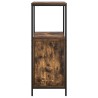 Meuble de salle de bain avec étagères chêne fumé 36x35x95 cm 617971617971