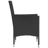 Chaises de jardin avec coussins lot de 2 noir résine tressée 617974617974