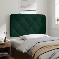 Coussin de tête de lit vert foncé 90 cm velours 617980617980