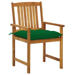 Chaises de jardin avec coussins lot de 4 Bois d'acacia massif 617981617981