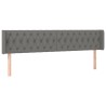 Tête de lit à LED Gris foncé 203x16x78/88 cm Tissu 617982617982