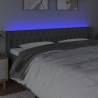 Tête de lit à LED Gris foncé 203x16x78/88 cm Tissu 617982617982