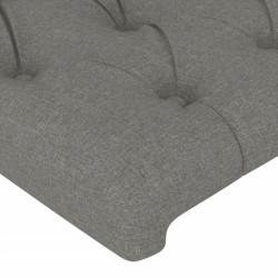 Tête de lit à LED Gris foncé 203x16x78/88 cm Tissu 617982617982