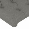 Tête de lit à LED Gris foncé 203x16x78/88 cm Tissu 617982617982