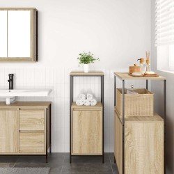 Meuble de salle de bain avec étagères chêne sonoma 36x35x95 cm 617984617984