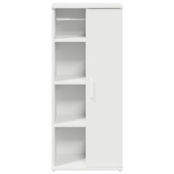 Meuble de salle de bain avec porte-rouleau blanc 39x22x90 cm 617986617986