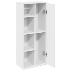 Meuble de salle de bain avec porte-rouleau blanc 39x22x90 cm 617986617986