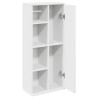 Meuble de salle de bain avec porte-rouleau blanc 39x22x90 cm 617986617986