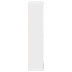 Meuble de salle de bain avec porte-rouleau blanc 39x22x90 cm 617986617986