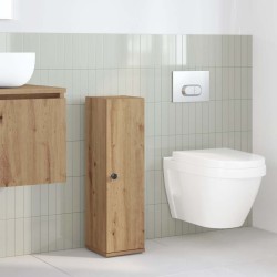 Meuble de salle de bain avec porte-rouleau chêne artisanal 617987617987
