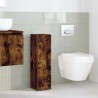 Meuble de salle de bain avec porte-rouleau chêne fumé 617988617988
