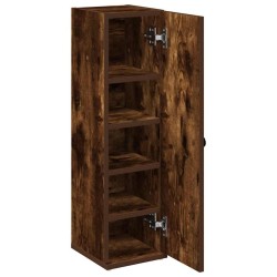 Meuble de salle de bain avec porte-rouleau chêne fumé 617988617988