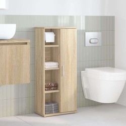 Meuble de salle de bain avec porte-rouleau chêne sonoma 617989617989