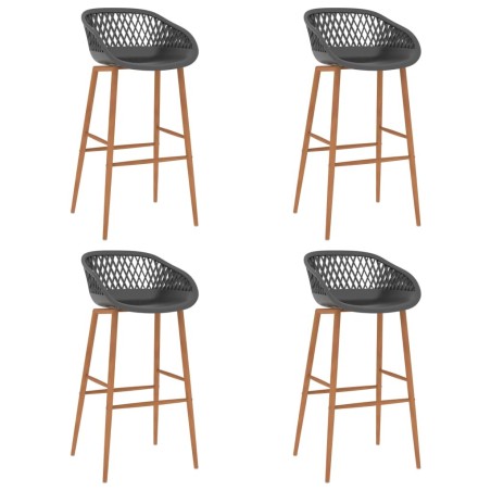 Chaises de bar lot de 4 gris 617993617993