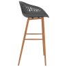 Chaises de bar lot de 4 gris 617993617993