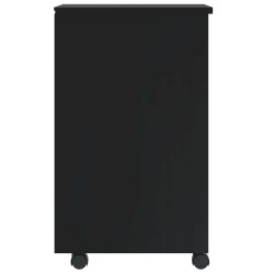 Armoire roulante avec tiroirs MOSS noir bois de pin solide 617995617995