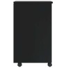 Armoire roulante avec tiroirs MOSS noir bois de pin solide 617995617995
