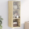 Armoire murale avec portes en verre chêne sonoma 35x37x100 cm 617996617996