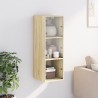 Armoire murale avec portes en verre chêne sonoma 35x37x100 cm 617996617996