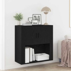 Meuble mural Chêne noir 80 x 33 x 80 cm Bois d'ingénierie 617997617997