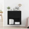 Meuble mural Chêne noir 80 x 33 x 80 cm Bois d'ingénierie 617997617997