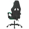 Chaise de jeu avec repose-pied Noir et vert Similicuir 617998617998