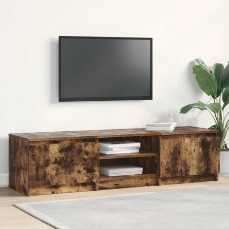 Meuble TV Chêne fumé 140x40x35,5 cm Bois d'ingénierie 618002618002