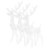 Décorations de Noël de renne Acrylique 3 pcs 128 cm Blanc chaud 618003618003