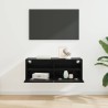 Meuble TV mural Chêne noir 80 x 30 x 30 cm Bois d'ingénierie 618004618004