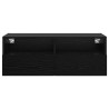 Meuble TV mural Chêne noir 80 x 30 x 30 cm Bois d'ingénierie 618004618004