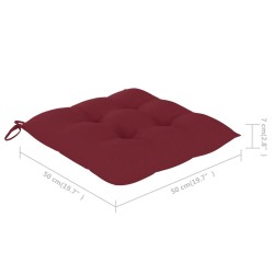 Chaises à manger d'extérieur lot de 6 et coussins Acacia massif 618005618005