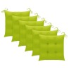 Chaises à manger d'extérieur lot de 6 et coussins Acacia massif 618006618006