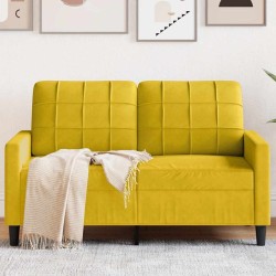 Canapé à 2 places Jaune 120 cm Velours 618007618007