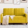 Canapé à 2 places Jaune 120 cm Velours 618007618007