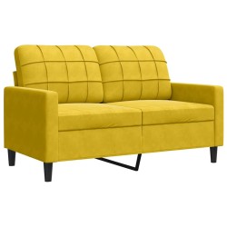 Canapé à 2 places Jaune 120 cm Velours 618007618007
